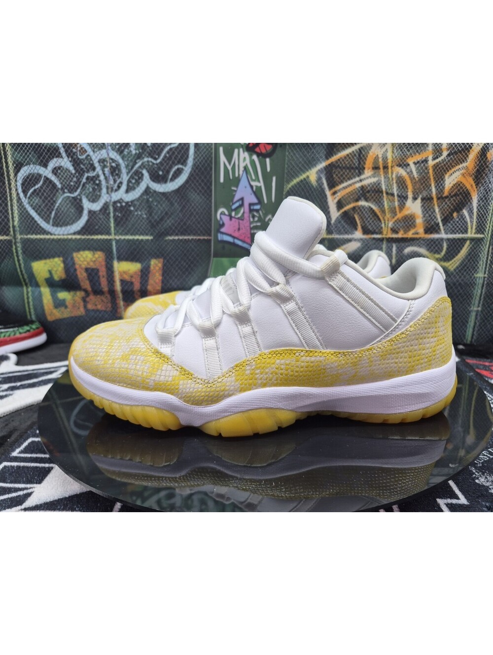 Nike Air Jordan Retro 11 Low “Yellow Snakeskin” Women's Size 12W or Mens 10.5M